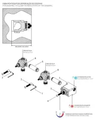 Waterevolution Flow вграден душ термостат с 2 спирачни крана от четкан месинг 1208916452