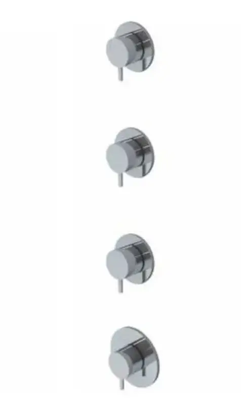 Вграден душ-термостат Waterevolution Flow с 3 вентила в хром 1208916502