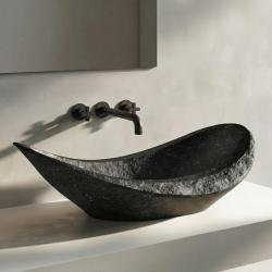 Waterevolution Cruz 3-дупков монтажен кран за умивалник в матово черно 19cm изход 1208916572