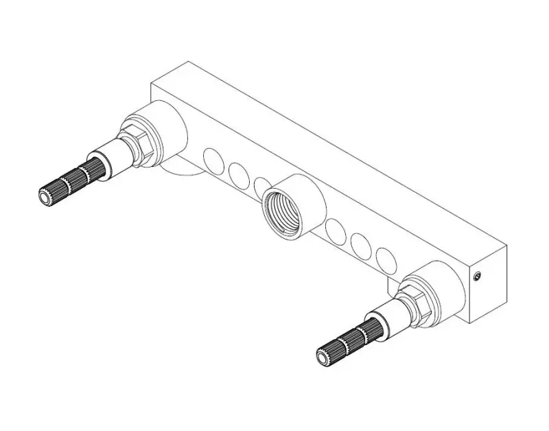 Waterevolution Cruz 3-дупков монтажен кран за умивалник в матово черно 19cm изход 1208916572