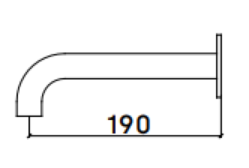 Водна революция Flow дебел излив матово черно 19cm T1671-19PR
