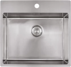 Caressi Basic Line Иноксова мивка 50x40 с отвор за смесител, плосък монтаж CABLPP50KR10 1208920522