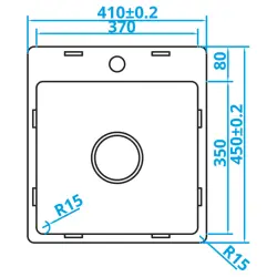 Caressi Basic Line Иноксова мивка 41x45 с отвор за смесител, монтаж под, над и на нивото на плота CABL37KR15 1208920570