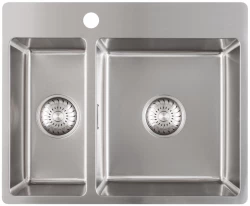 Caressi Basic Line Иноксова мивка 45x57 за плоско вграждане и монтаж отгоре CABL1833KR15 1208920573