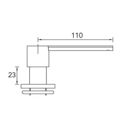 CARESSI Black Line диспенсър за сапун неръждаема стомана, черен CA203BK 1208920616
