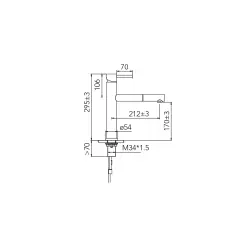 CARESSI Black Line Кухненски смесител с една ръкохватка и издърпващ се чучур от неръждаема стомана в черно CA116BK U ECO 1208920652