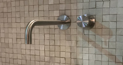 Waterevolution Flow вграден смесител за умивалник от неръждаема стомана, дължина 21 cm T116BIEV2
