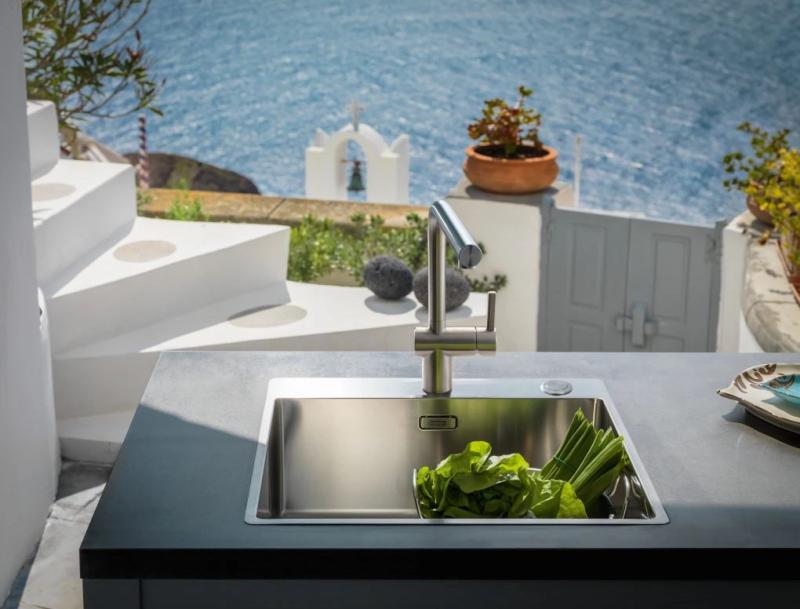 Franke Atlas Neo Кухненски смесител с въртящ се чучур, неръждаема стомана 115.0521.435