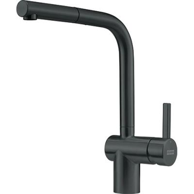 Franke Atlas Neo Кухненски смесител с издърпващ се чучур, изчеткано черно 115.0550.427