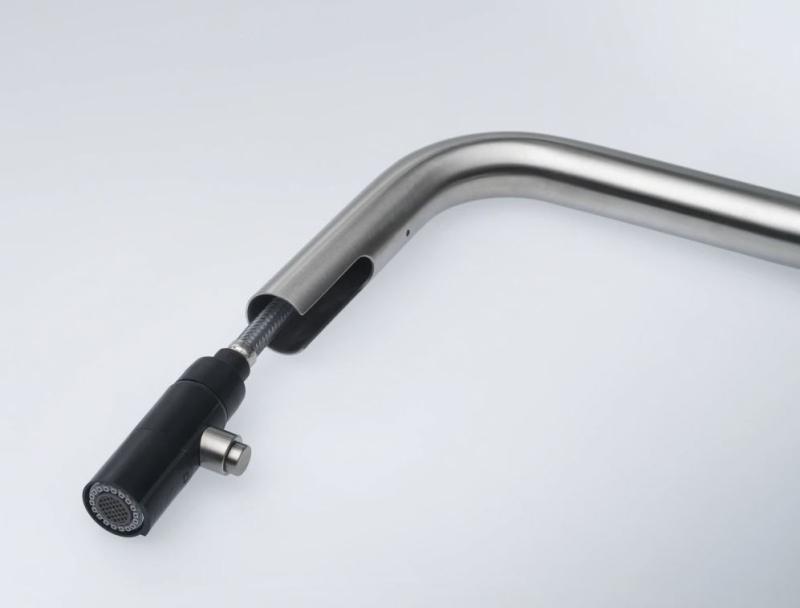 Franke Kubus Кухненски смесител  с издърпващ се ръчен душ, неръждаема стомана 115.0529.207