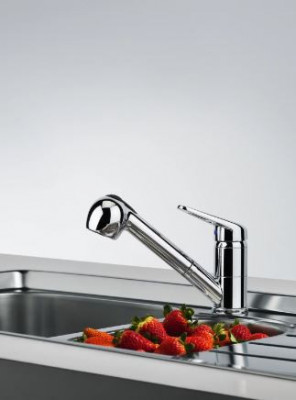 Franke Delta Novara Plus Кухненски смесител с издърпващ се душ, хром 115.0347.111