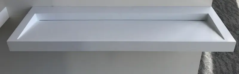 Solid-S Quatra мивка от твърда повърхност, матово бяла, без отвор за смесител, 160 x 45,5 x 8 см, 1208920888.