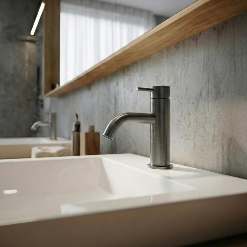 Waterevolution Flow смесител за умивалник PVD матиран метал T110GME