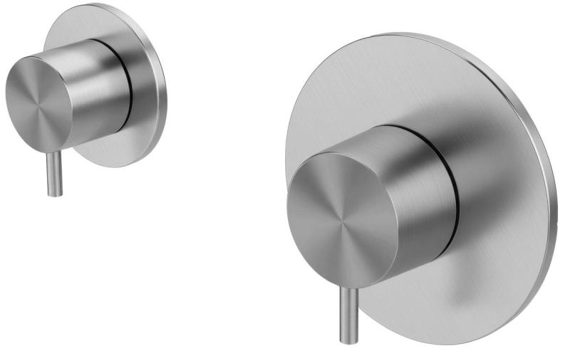 Вграден душ термостат Waterevolution Flow с 1 превключвателен кран, изцяло от неръждаема стомана 1208920976