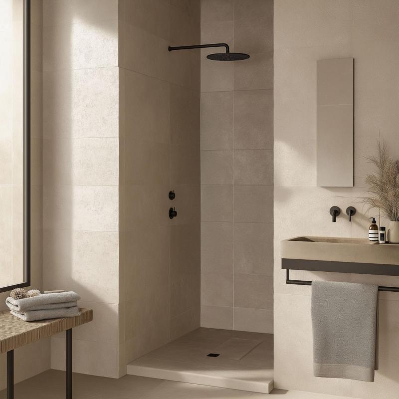 Вграден душ термостат Waterevolution Flow с 1 вентил в матово черно 1208920977