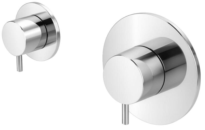 Waterevolution Flow вграден душ термостат с 1 спирателен кран, хром 1208920980