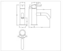 Waterrevolution Flow фонтанен кран PVD светло злато T1101AWGE