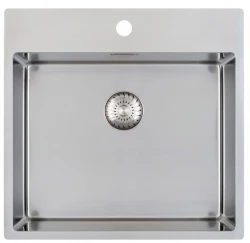 Caressi Иноксова мивка с отвор за кран CAPP50KR10 B54xL52xD18.5cm безшевен щекер 1208921189