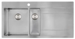 Caressi Иноксова 1,5 мивка с отцедник вдясно CAPP3415ABL B101xL52 монтаж отгоре, отдолу и плосък 1208921302