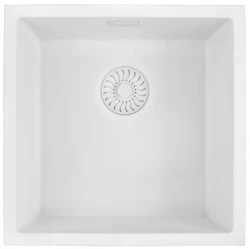 Caressi White Line Бяла кварцова мивка 40cm монтаж отгоре или отдолу CAGRPP40WH-TU 1208921340