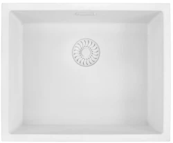 Caressi White Line Бяла кварцова мивка 50cm монтаж отгоре или отдолу CAGRPP50WH-TU 1208921343