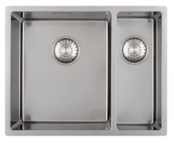 Caressi 1,5 иноксова мивка CA3415R10 B34+B15xL40xD18.5cm монтаж под, над и на нивото на плота 1208921375