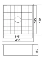 Caressi Cato Керамична мивка на квадрати 40cm монтаж под плота CATO4040 1208921378