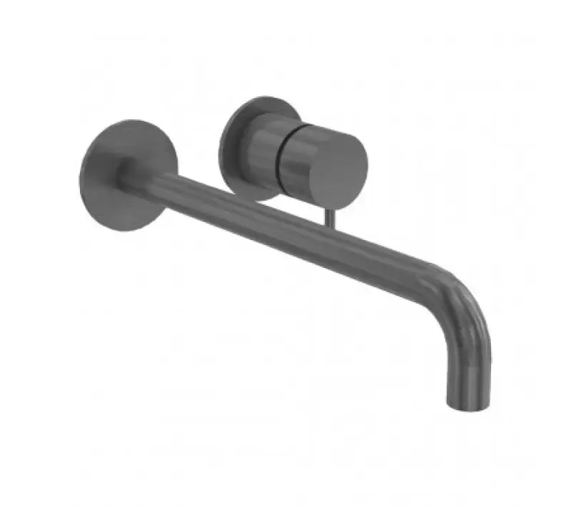 Waterevolution Flow Вграден смесител за умивалник PVD Gun Metal с излив 21 cm T116BGME-21