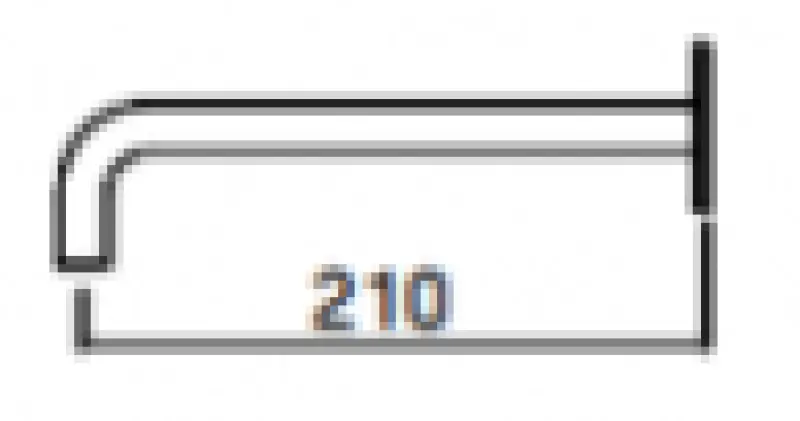 Waterevolution Flow Вграден смесител за умивалник PVD бяло злато с излив 21 cm T116BWGE-21