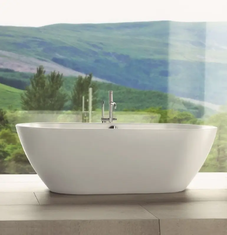 Waterevolution Flow свободностояща баня с ръчен душ, матиран месинг T133CPE