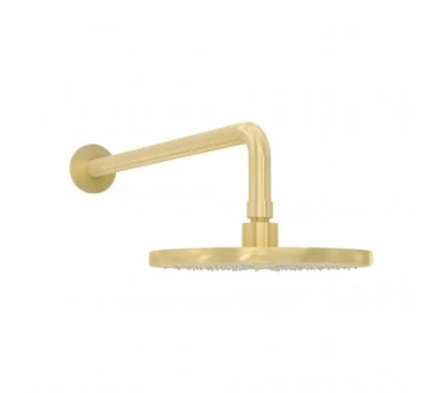 Водна революция Flow главен душ 200мм със стенна връзка Light Gold T1641WGE