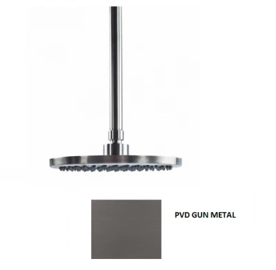 Waterevolution Flow главен душ 200mm с таванно свързване Gun Metal T1642GME