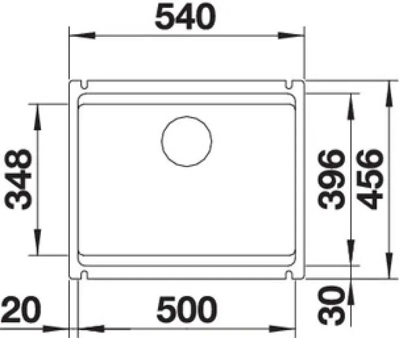 Blanco Etagon 500-U мивка за вграждане в плот от базалт 525154