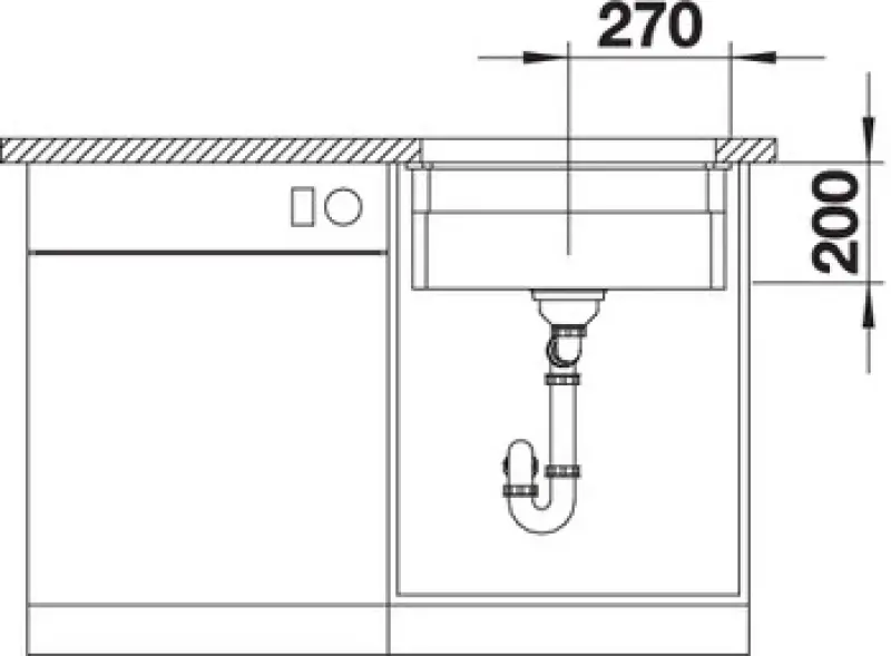 Blanco Etagon 500-U мивка за вграждане в плот от базалт 525154