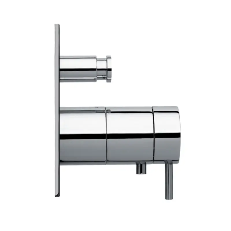 Вграден душ термостат с 2 изхода от серията Flow на Waterevolution, хром T132TBB01 с TEC кутия