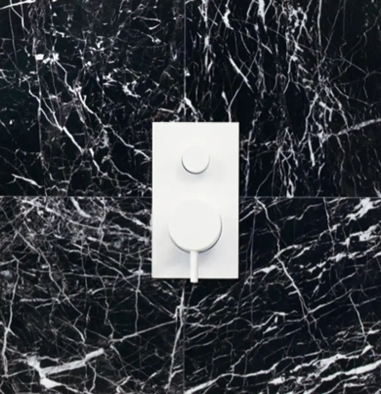 Waterevolution Flow вграден душ термостат с 2 изхода мат бял T132TBBBR с TEC кутия