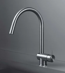 Waterevolution Flow Кухненски смесител от масивна неръждаема стомана с издърпващ се чучур T155IE