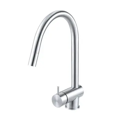 Waterevolution Flow Кухненски смесител от масивна неръждаема стомана с издърпващ се чучур T155IE
