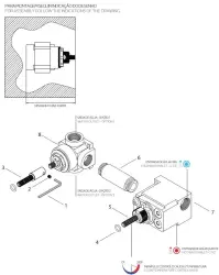 Вграден душ термостат Waterrevolution Flow с 1 превключващ кран в цвят графит 1208948849