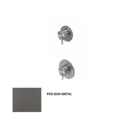 Waterevolution Flow вграден душ термостат с 1 превключвателен кран, цвят „gun metal“ 1208948849
