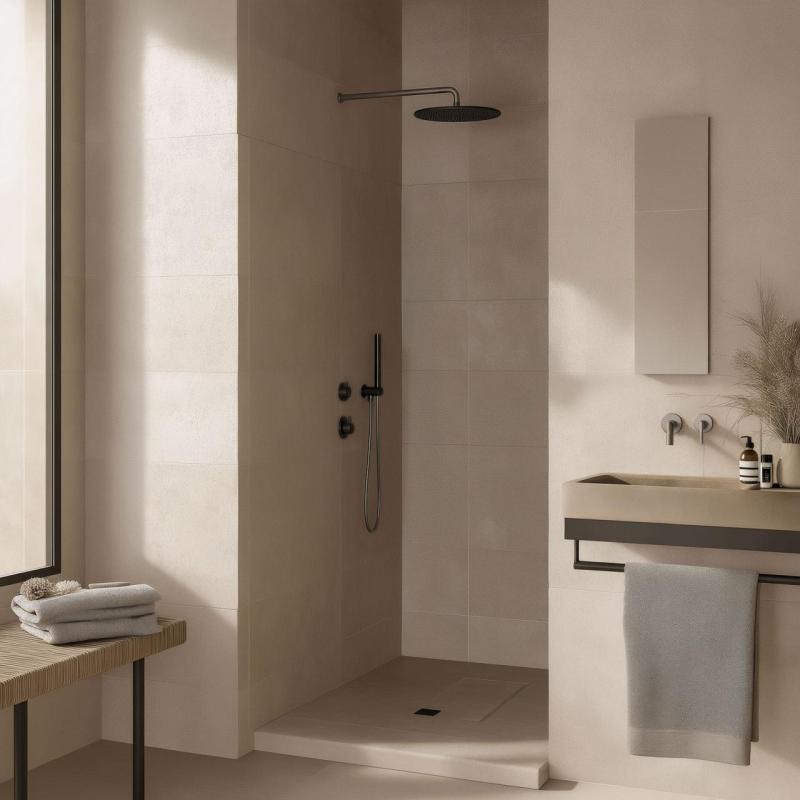 Waterevolution Flow вграден душ термостат с 1 превключвателен кран, цвят „gun metal“ 1208948849