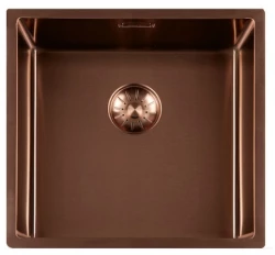 Lorreine 40SP Copper Luxe Иноксова мивка в меден цвят PVD Copper 40x40, монтаж под, над и на нивото на плота 1208952365