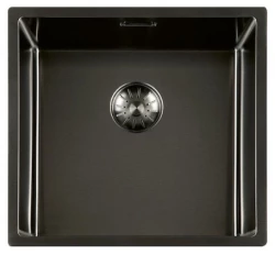 Lorreine 40SP-GunMetal Мивка 40x40 PVD GunMetal плосък монтаж, под и над плота 1208952366