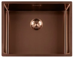 Lorreine 50SP-Copper Luxe Иноксова мивка в меден цвят, PVD Copper, 50x40, монтаж под, над и на нивото на плота 1208952369