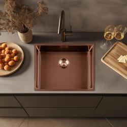 Lorreine 50SP-Copper Luxe Иноксова мивка в меден цвят, PVD Copper, 50x40, монтаж под, над и на нивото на плота 1208952369