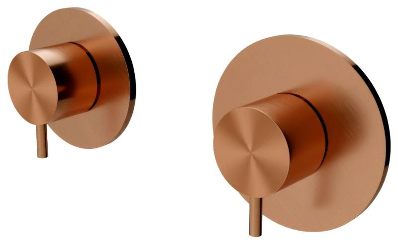 Waterevolution Flow вграден душ термостат с 1 превключвателен кран от мед