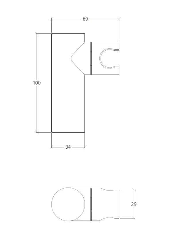 Waterevolution Flow регулируем държач за ръчен душ от неръждаема стомана T1623IE