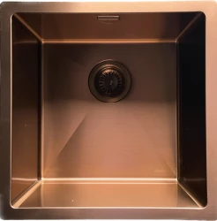 Ausmann Mosel Иноксова мивка в меден цвят PVD Copper 40x40, монтаж под, над и на нивото на плота 080969