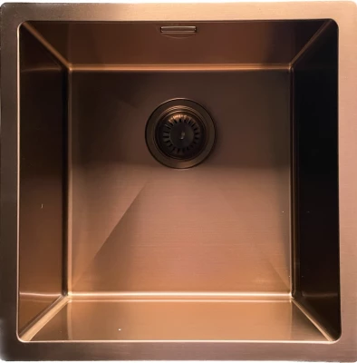 Ausmann Mosel Иноксова мивка в меден цвят PVD Copper 40x40, монтаж под, над и на нивото на плота 080969