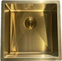 Ausmann Mosel Иноксова мивка PVD Gold 40x40, монтаж под, над и на нивото на плота 080914